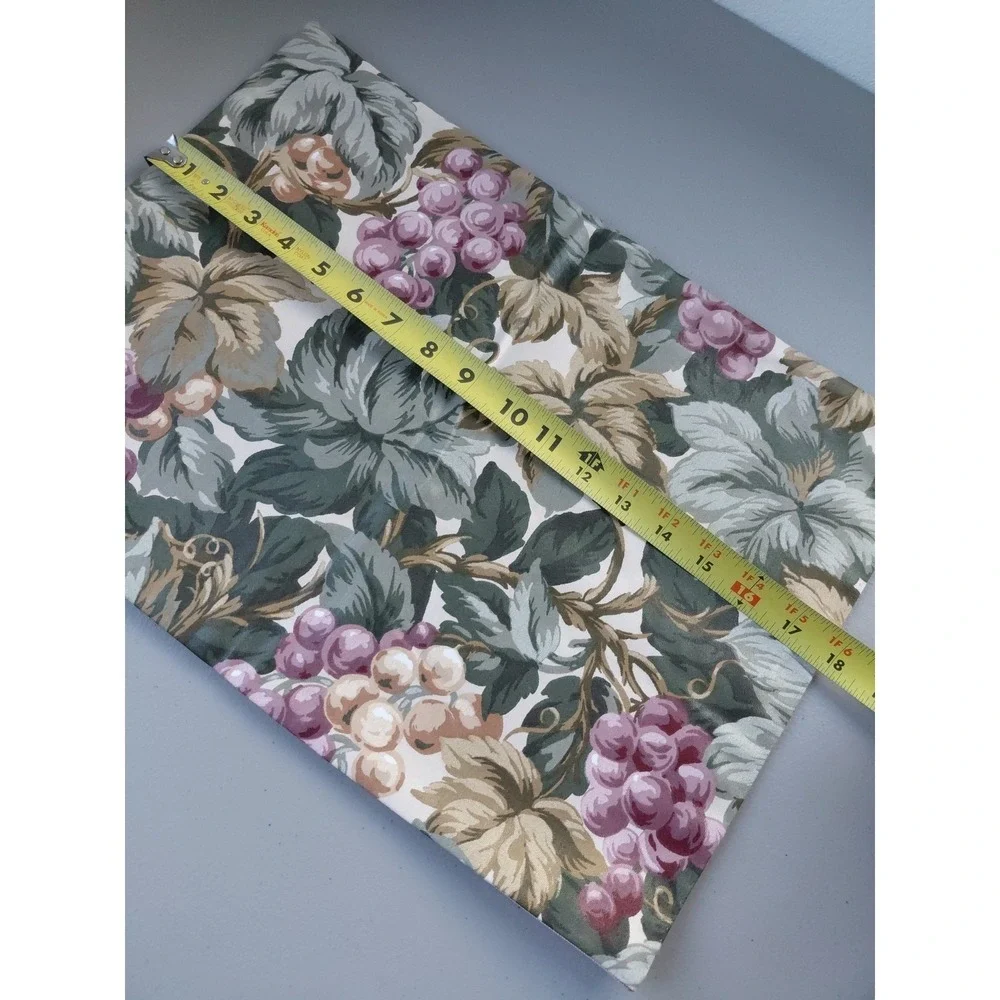 3 Handmade Placemats Fabric Grapevine Grapes Botanical Striped Cottagecore Set